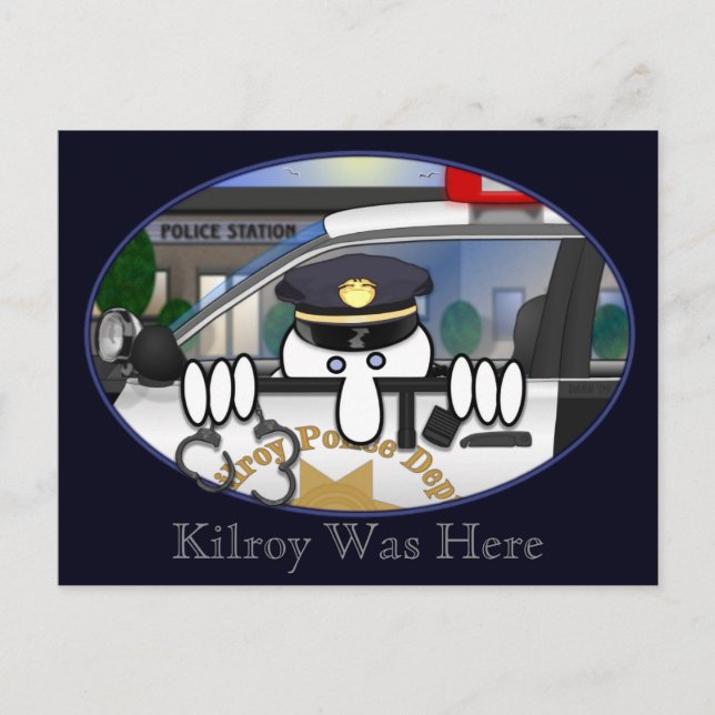 Police Carte postale Kilroy 2 (Devant)