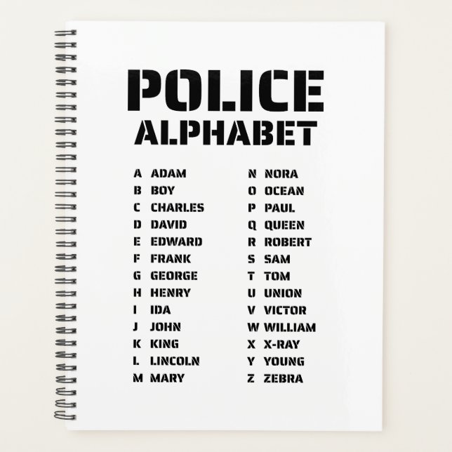 Police de l'Alphabet Phonétique en Spirale (Devant)