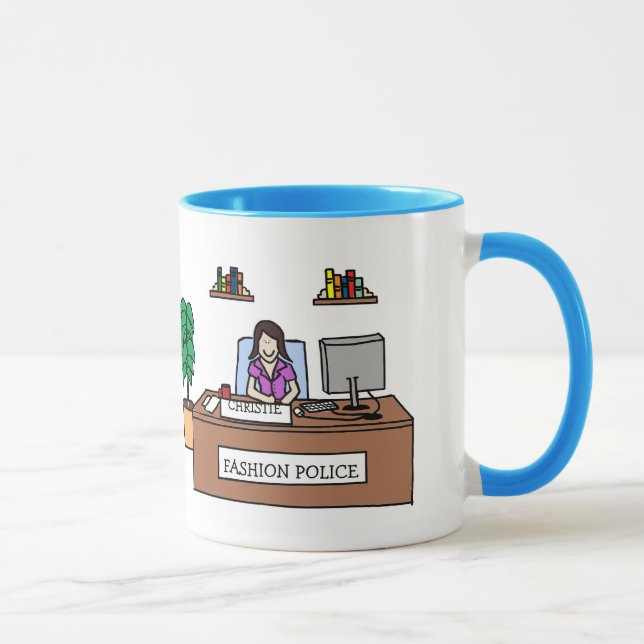 Police de mode - tasse personnalisée de bande (Droite)