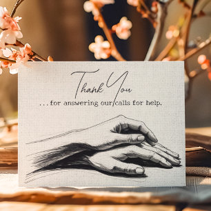 Police d'incendie du premier intervenant Merci par