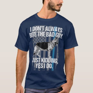 Police Drôle K9 J'Ai Bite Le Mauvais T-shirt Guy M
