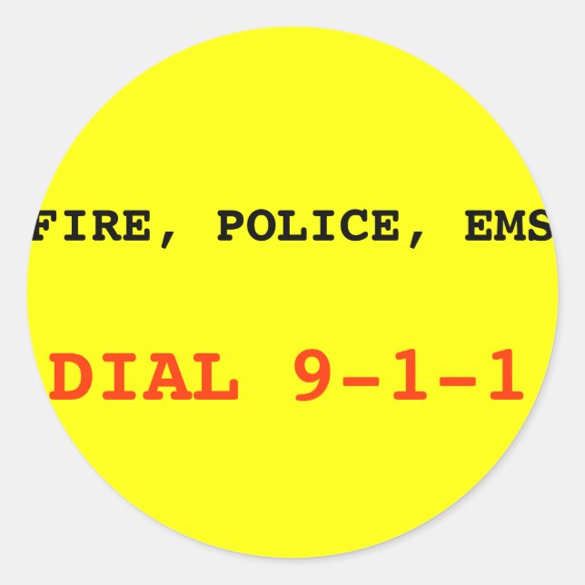 Police EMS 911 Sticker (Devant)