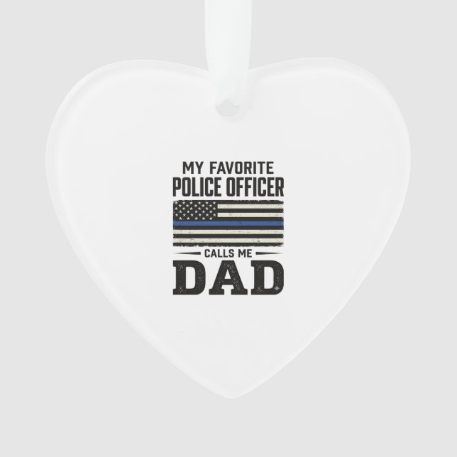 Police Officer Dad Vintage Flag Shirt Design_1 (devant)