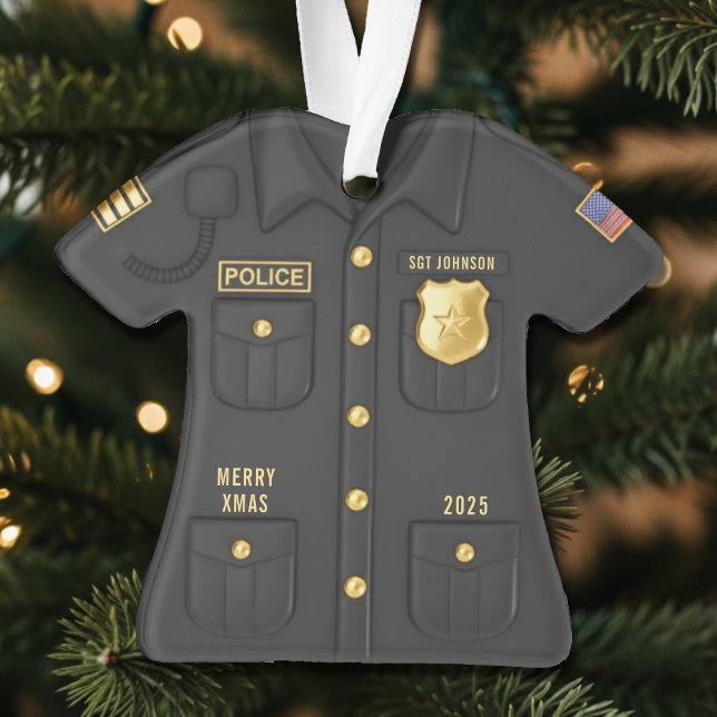 Police Officer Law Enforcement Cop Shirt Christmas (Police Officer Law Enforcement Cop Shirt Christmas Ornament
)