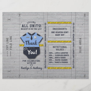 Police Officier Baby shower do-it-yourself Candy B