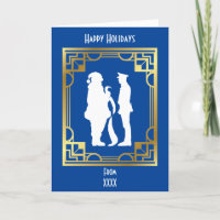 Police Officier Père Noël Bonne Liste Carte de Noë