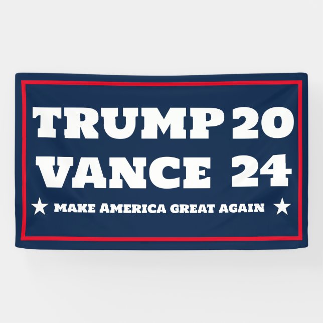 Police pour la bannière Trump Vance 2024 (Horizontal)