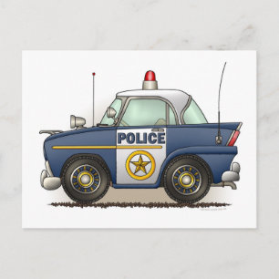 Police Voiture Police Crusier Cop Carte postale