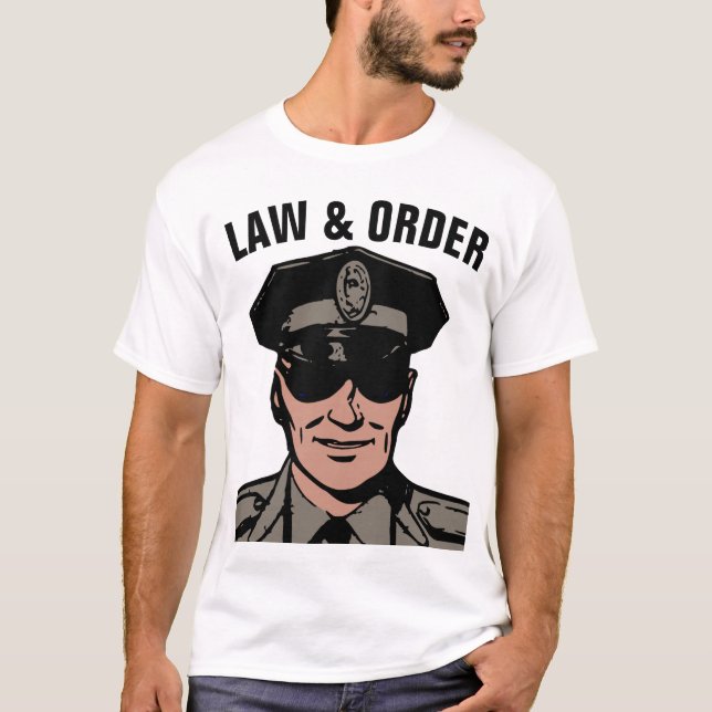 POLICEMAN COP LAW & ORDER T-SHIRTS (Devant)