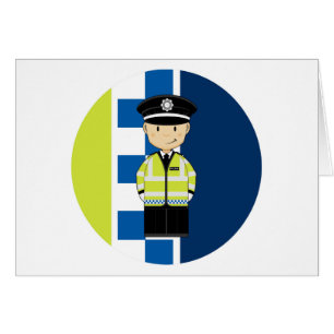 Policier mignon des Anglais de bande dessinée