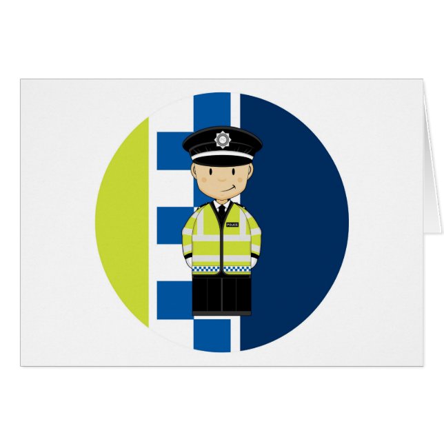 Policier mignon des Anglais de bande dessinée (Devant horizontal)