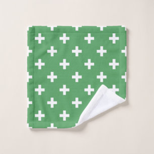 Polka blanche croise sur vert