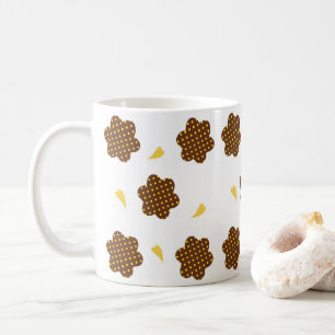 Polka Brown jaune point Mug