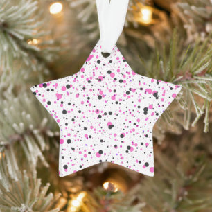 Polka Dot Acrylique Star Ornement
