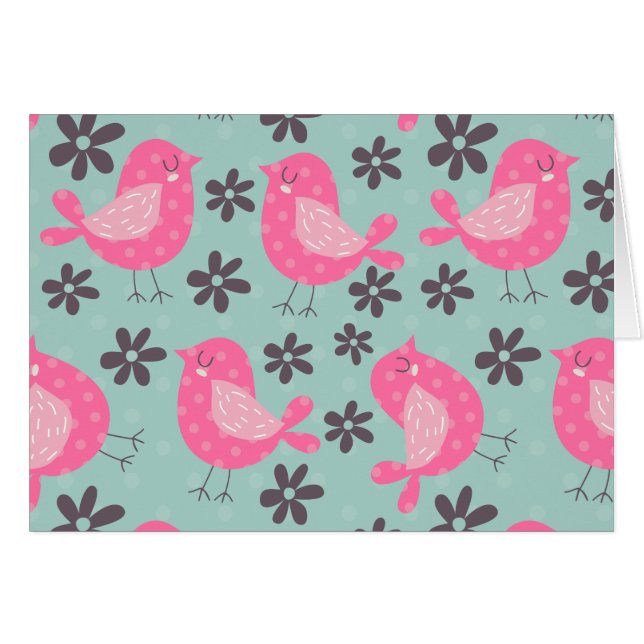 Polka Dot Birds and Flowers (Devant horizontal)
