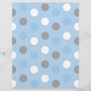 Polka Dot Blue Grey Baby Papier