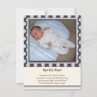 Polka Dot Et Stripes Baby Boy Faire-part de naissa