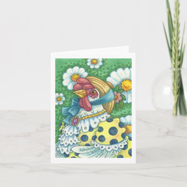 POLKA DOT HEN, CARTE DE REMARQUE PORTRAIT POULET V (Devant)