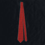 Polka Dot Hommes Cravate noire et rouge<br><div class="desc">Ce cravate masculin rouge a des pois noirs. Les pois sont un motif classique. Pour l'homme qui aime les cravates traditionnels.</div>