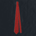 Polka Dot Hommes Cravate noire et rouge<br><div class="desc">Ce cravate masculin rouge a des pois noirs. Les pois sont un motif classique. Pour l'homme qui aime les cravates traditionnels.</div>