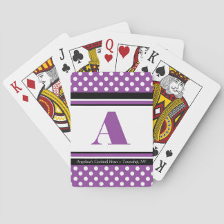 Polka Dot Purple Cartes de Jeu Personnalisées
