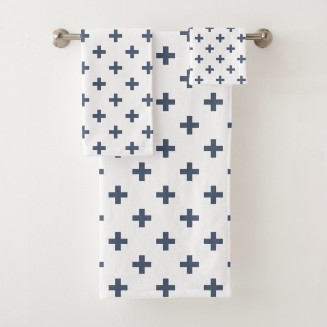 Polka gris-bleu croise sur blanc (En situation)