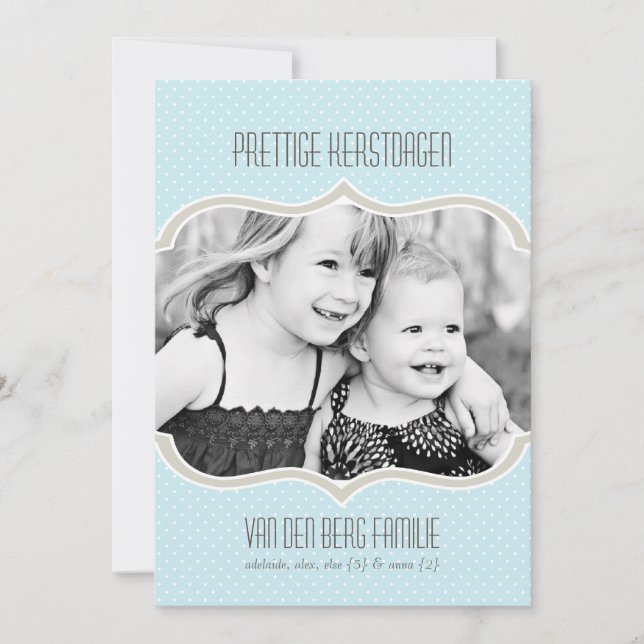 Polka Kaart van de Vakantie Kerstmis Dot (Devant)