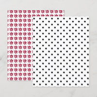 Polka noir blanc point rouge Fleurs de papier de s