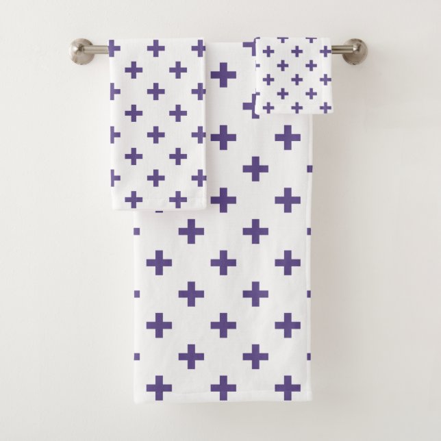 Polka ultra violette croise sur blanc (En situation)