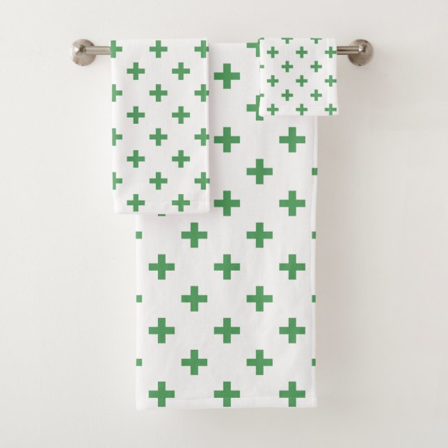 Polka verte croise sur blanc (En situation)