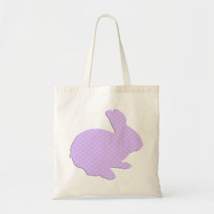 Polka violet point Silhouette Sac fourre-tout lapi