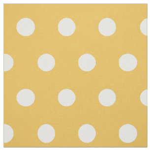 Polkadot jaune et blanc motif do-it-yourself tissu