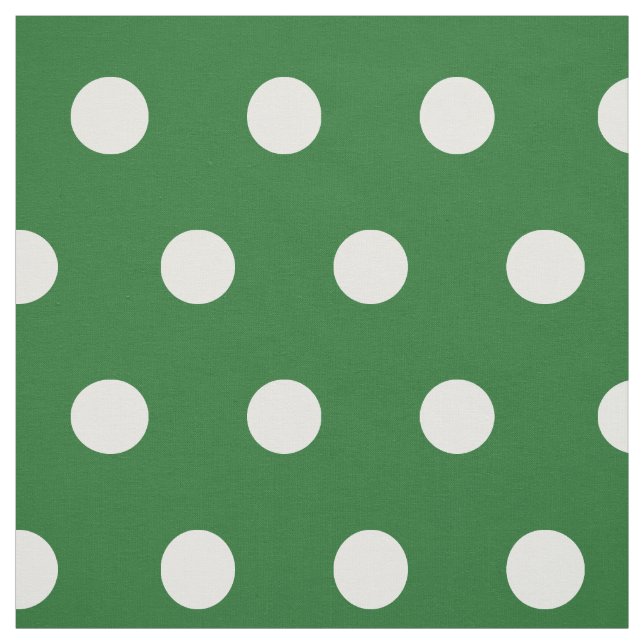 Polkadot vert et blanc motif do-it-yourself tissu  (Échantillon)