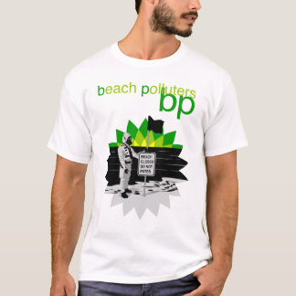 pollueurs de plage de T-shirt de point