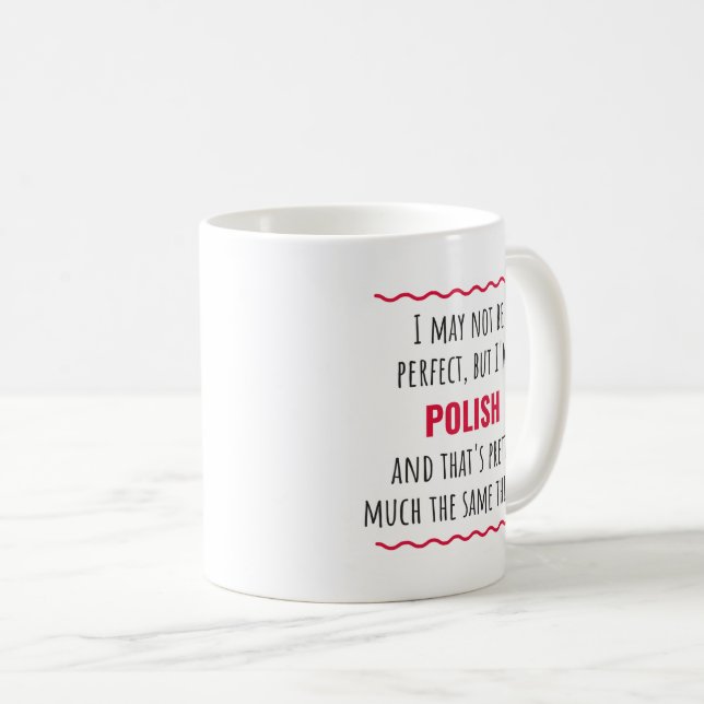 Pologne Funny Cadeau de café Mug (Devant droit)