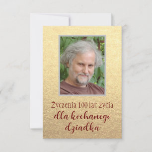 Pologne grand-père anniversaire kartka urodzinowa