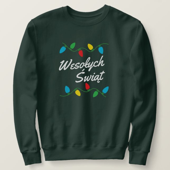 Pologne Sweat de Noël polonais Świąteczny Sweter (Design devant)