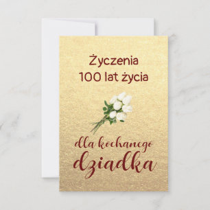 Polonais grand-père anniversaire kartka urodziny 1