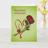 Polonaise Anniversaire Sto Lat Red Roses Cartes de