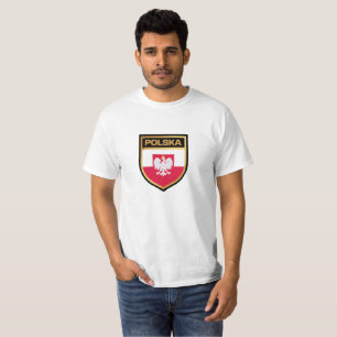 Polska / Pologne Pavillon et T-shirt Emblem