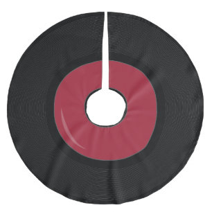 Polyester Brossé jupon de sapin en disque de vinyle rétro rouge