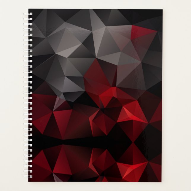 Polygonal, noir et rouge (Devant)