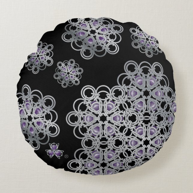 PolyHexaBloom Chainmaille Coussin (Devant)