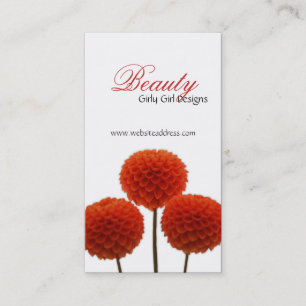 Pom assez rouge fleurit des cartes de visite
