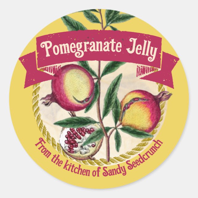Pom grenade personnalisée étiquette de conserve de (Devant)