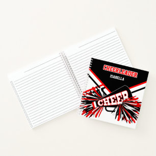 Pom-pom girl - Carnet noir, blanc et rouge