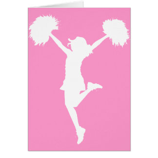 Pom-pom girl encourageant avec l'arrière - plan