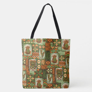 Pomaika’i Tiki Hawaiian Vintage Tapa Beach sac