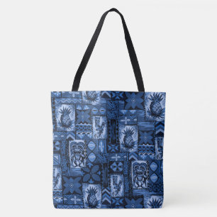 Pomaika’i Tiki Hawaiian Vintage Tapa Beach sac