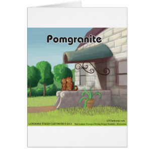 Pomeranian sur Granite (Pomegranite) Drôle